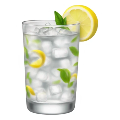 Vodka soda with lemon sticker