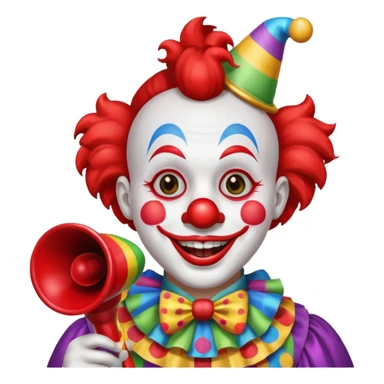  Clown with horn  sticker