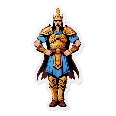 Warrior king  sticker