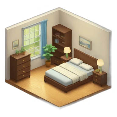 apartment interior isometric sticker