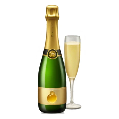shaked Champagne bottle   sticker