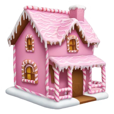 A pink gingerbread house sticker