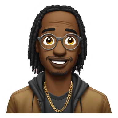 Quavo rap artist singing no glasses sticker