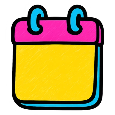 simple colorful calendar icon without date sticker