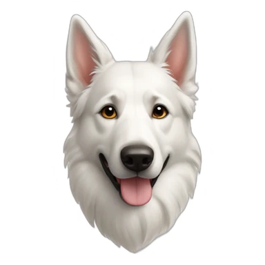 White swiss shepherd sticker