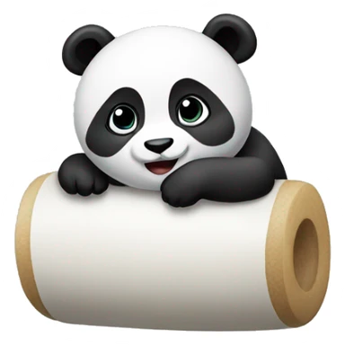 Cute panda Rolling  sticker