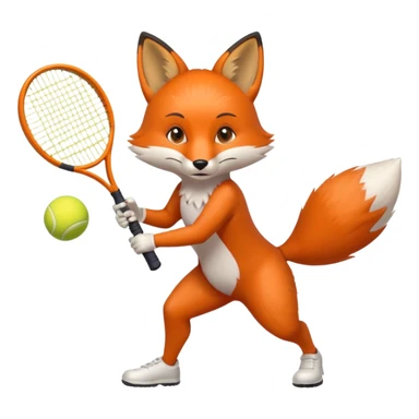 volpe che gioca a tennis sticker