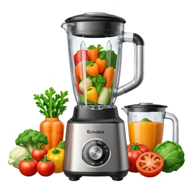 a blender with vegetables inside sticker
