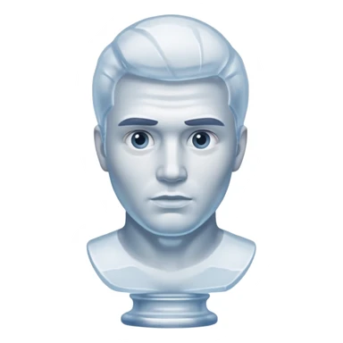 ice Sculpture bust man sticker