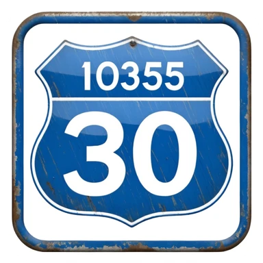 395 highway sign sticker