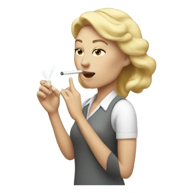 White Woman vaping  sticker