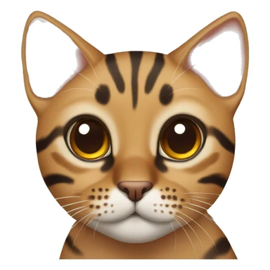 Bengal cat with brown eyes sticker