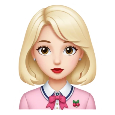 Preppy, coquette, cute sticker