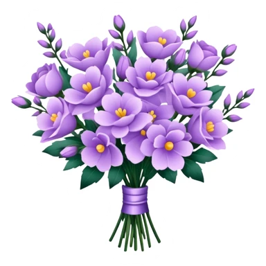 Soft simple light purple bouquet, without leaves sticker