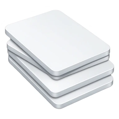 white flashcards, simple and clean sticker