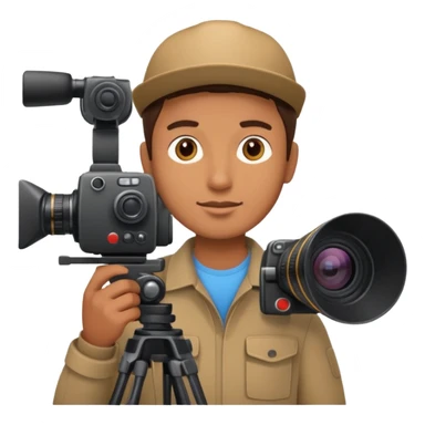 filming camera man  sticker