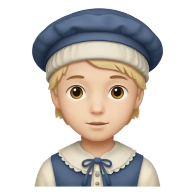 Boy wearing bonnet  sticker