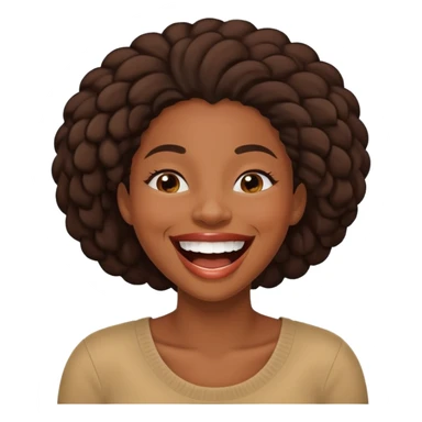 black african american woman, laughing sticker