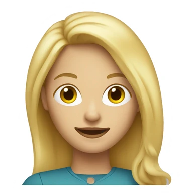 Blond woman getting photographed sticker