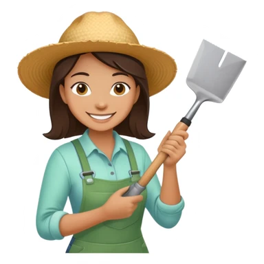 female gardener sticker