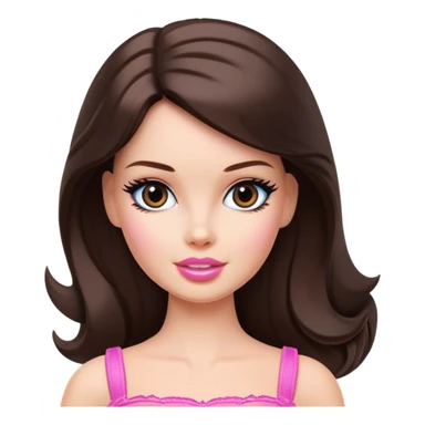 Brunette Barbie sticker
