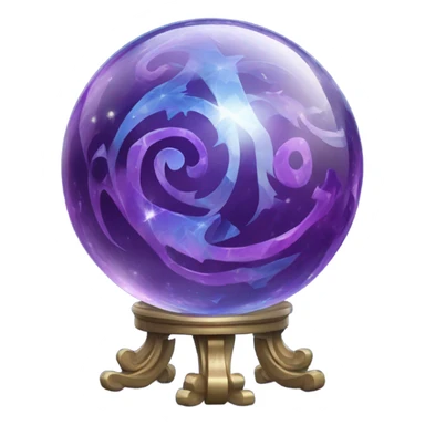fortune ball in purple and blue shades sticker