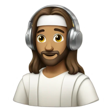 Jesus as a dj sticker