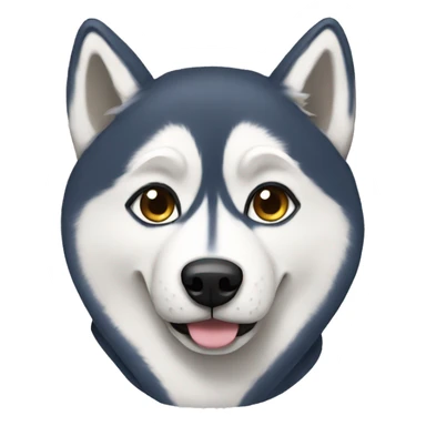 husky wearing a hoodie sticker