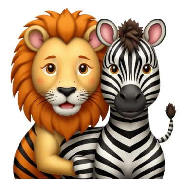 lion with zebra in mouth sticker