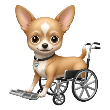 Cute chihuahua in wheelchair sticker