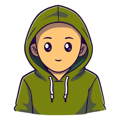 olive green hoodie sticker