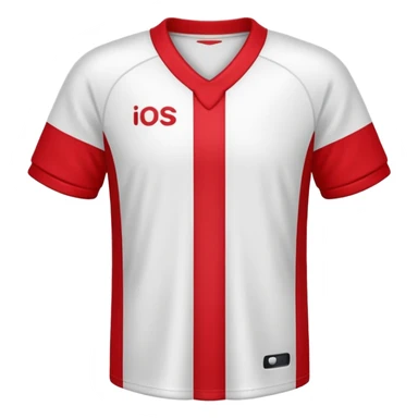 red and white jersey sticker