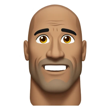 The rock from wwe’s head  sticker