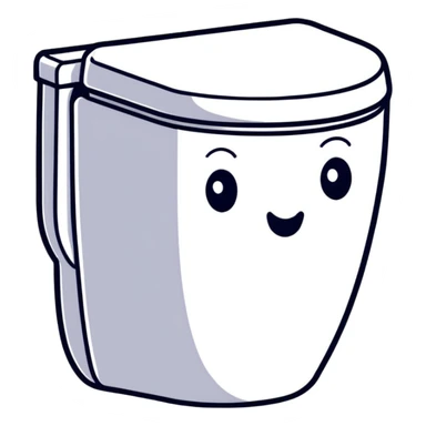 Skibidi Toilet with a face sticker