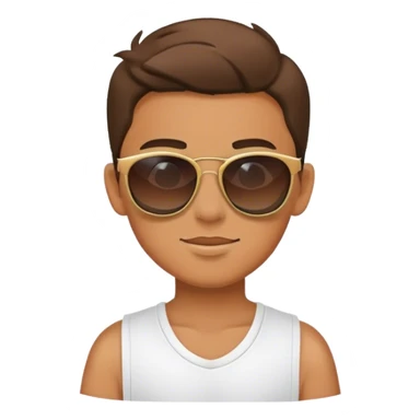 Boy with sang glasses  sticker