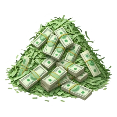 No cash left, just traces of money sticker