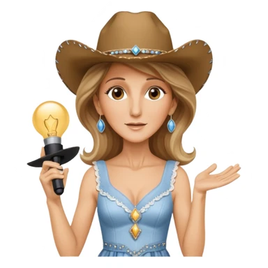 celin dion is singing with mirco and cowboy hat sticker