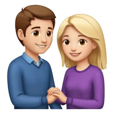 couple in love talking in profile sticker