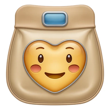 an ostomy bag in beige sticker