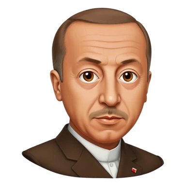 recep tayip erdoğan detaylı ve yüz hatları belirgin  sticker