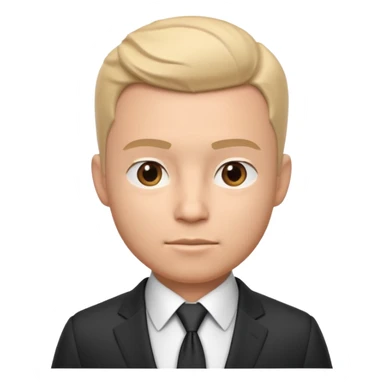 business man portrait, head and shoulders only, wearing a formal suit and tie, confident professional expression, modern corporate vibe, 3D cartoon, mobile game icon style, clean background, no text, no watermark sticker