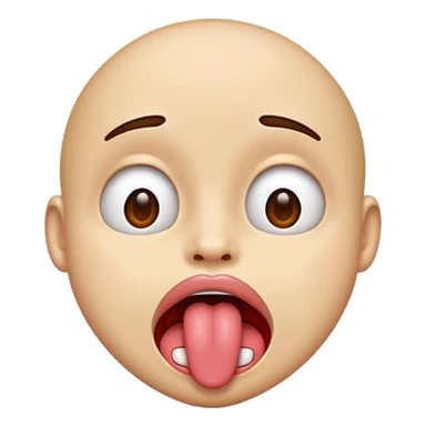 someone with tongue out  sticker