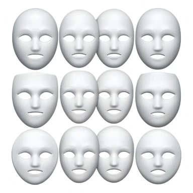 white mask pack for face, without human's face sticker