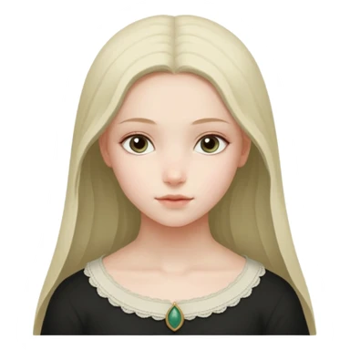 Девушка с каштановыми кучерявыми волосами и серо-зелеными глазами  sticker