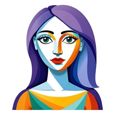 picasso abstract art SPAM MEAT woman painting sticker