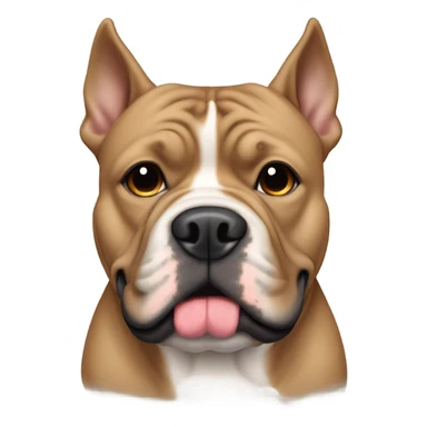 Light all brown American bully face sticker
