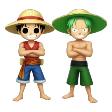 luffy & zoro sticker