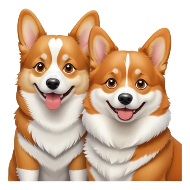 Corgi telling a husky what to do sticker