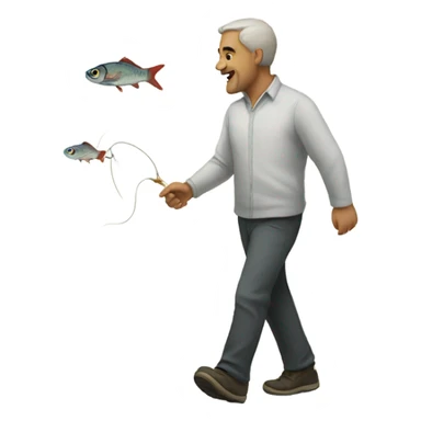 Walking ur fish sticker