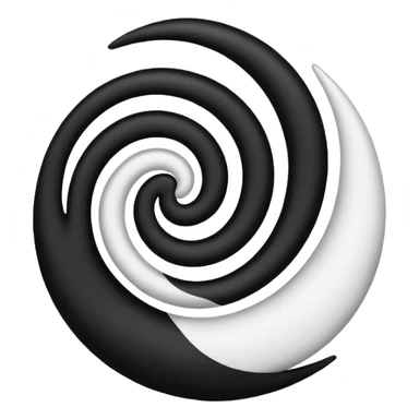 Black and white mix sticker